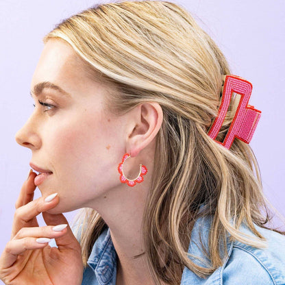 Lola Solid Color With Piped Edges Claw Pink Wholesale