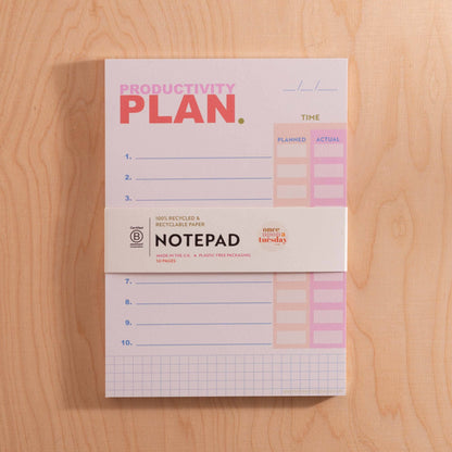 A5 Daily Planner Pad | Time Clarity & Productivity Planner