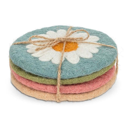 Set of 4 Daisy Coasters-4"D