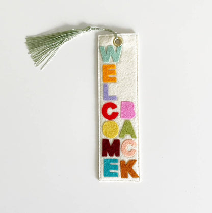 Welcome Back Felt Bookmark