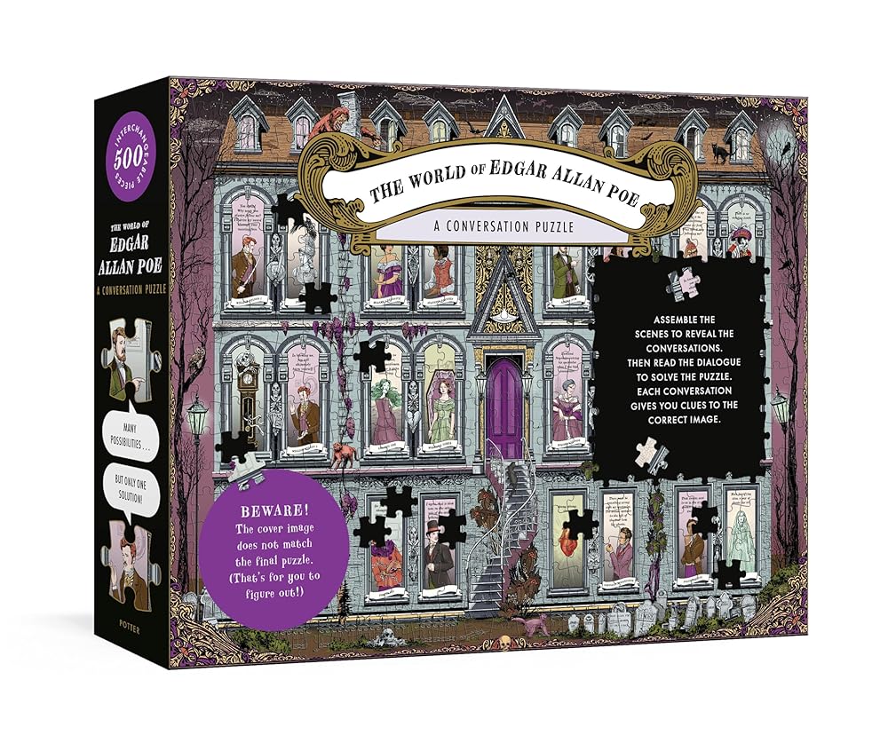 The World of Edgar Allan Poe: A Conversation Puzzle: 500-Piece Puzzle: A Jigsaw Puzzle for Adults cover image