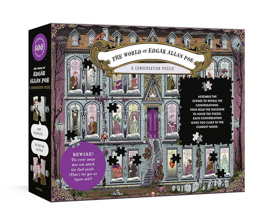 The World of Edgar Allan Poe: A Conversation Puzzle: 500-Piece Puzzle: A Jigsaw Puzzle for Adults cover image