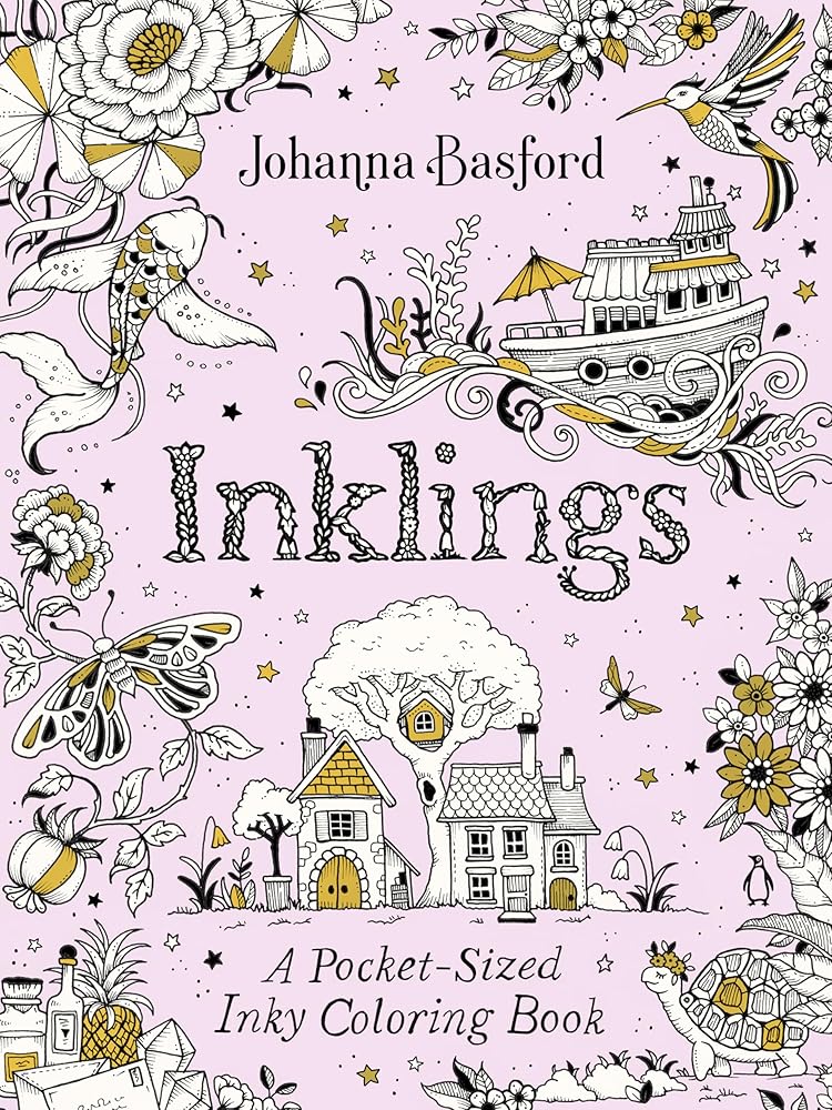 Inklings: A Pocket-Sized Inky Coloring Book cover image