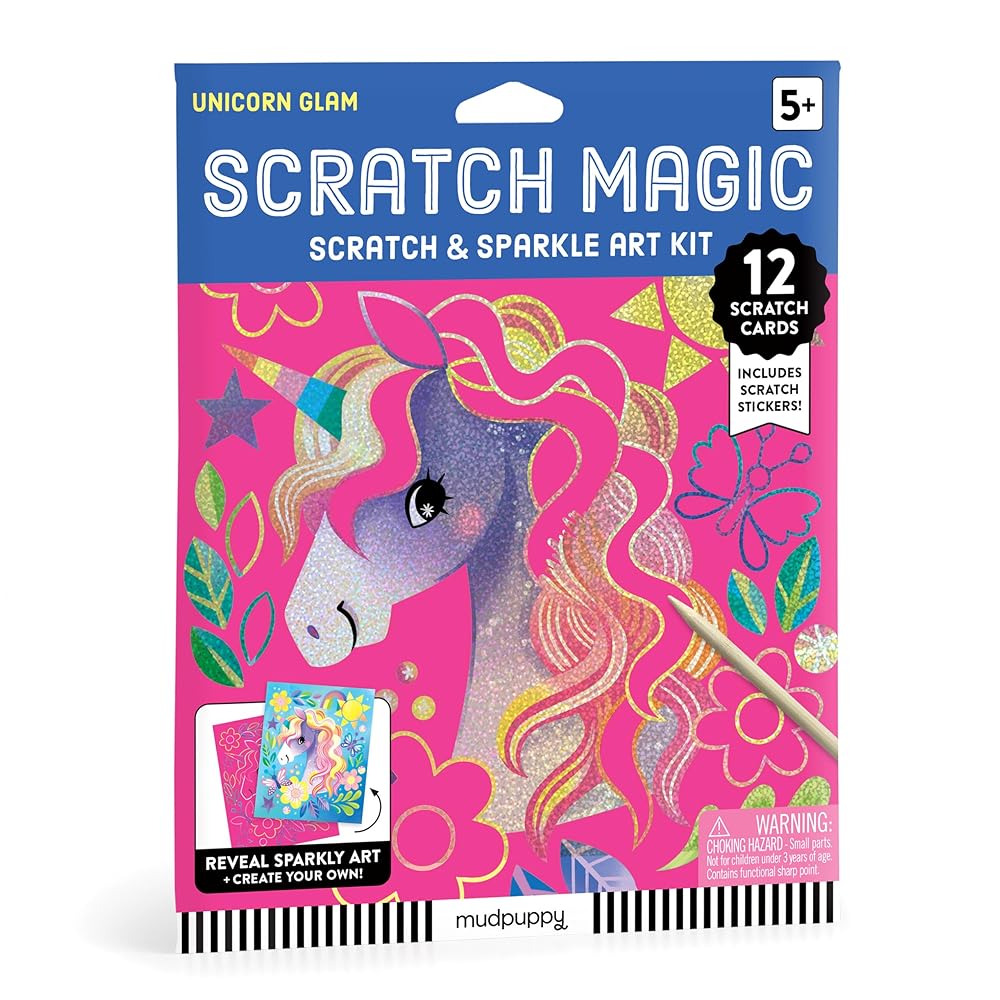 Unicorn Glam Scratch & Sparkle Art Activity Kit cover image