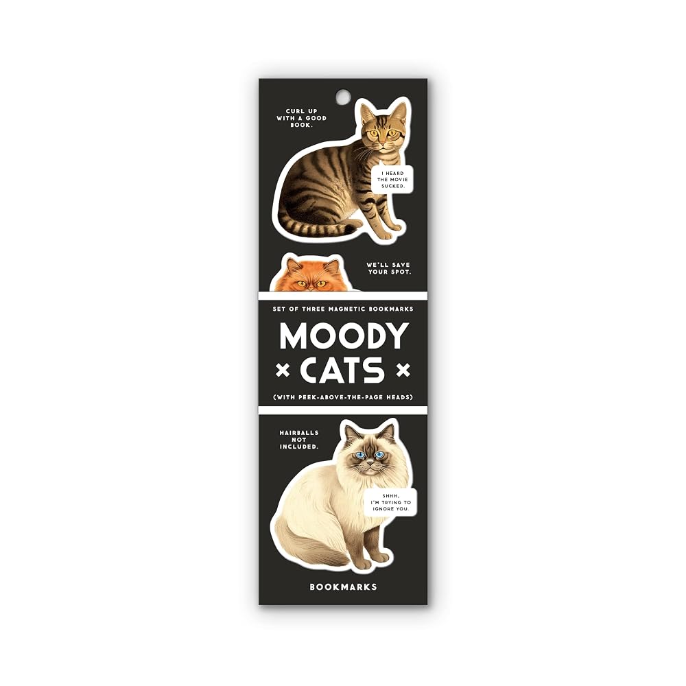 Moody Cats Magnetic Bookmark Set cover image