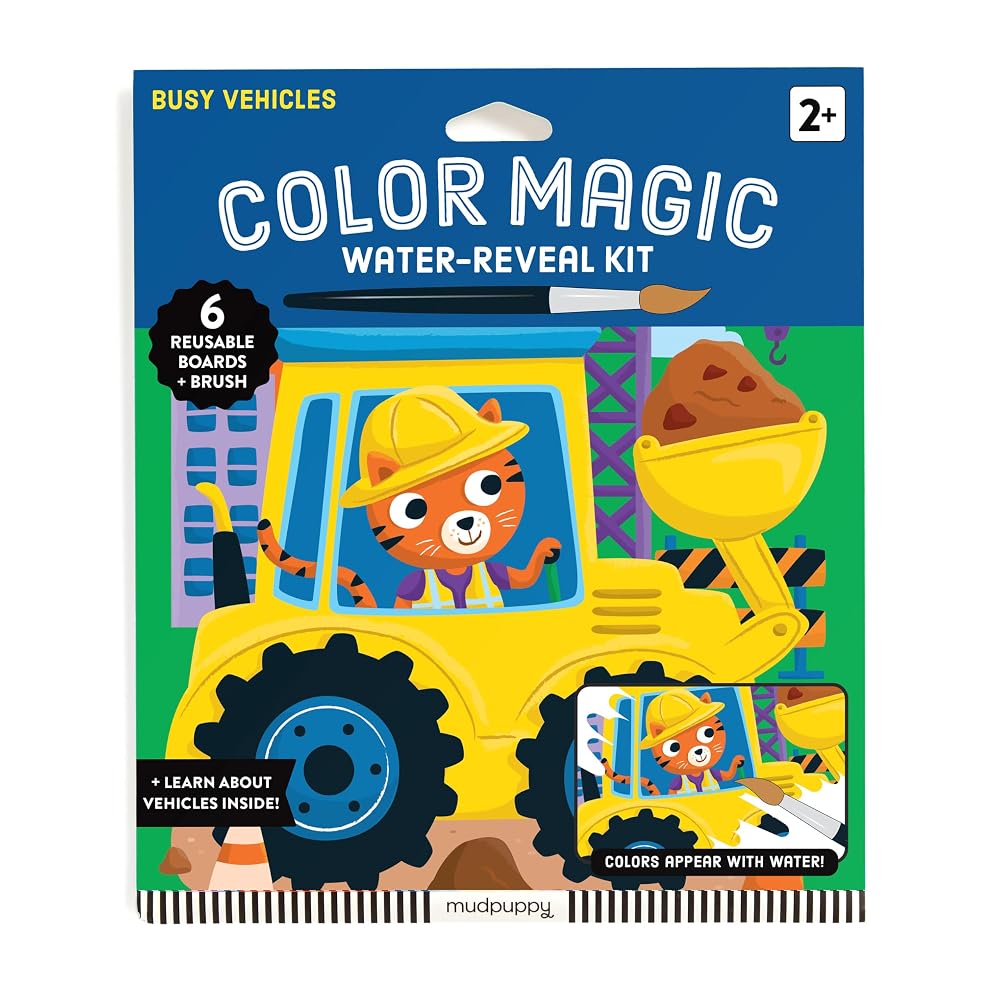 Busy Vehicles Color Magic Water-Reveal Kit cover image