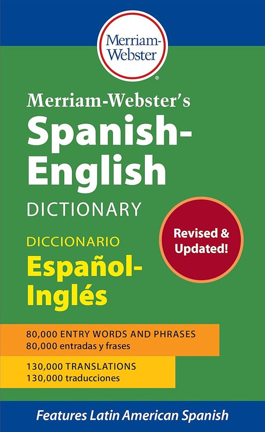 Merriam-Webster’s Spanish-English Dictionary - Newest Edition, Mass Market Paperback (English and Spanish Edition) cover image