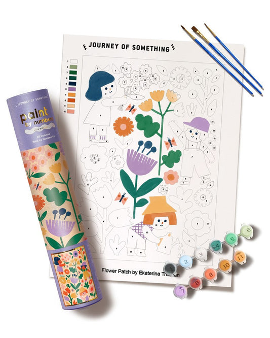 Flower Patch Paint by Numbers Kit - Easy & Fun Painting Set for Kids Ages 5 to 12