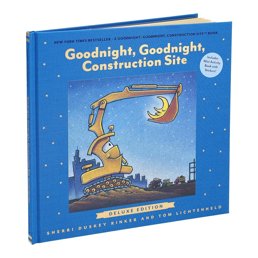 Goodnight, Goodnight, Construction Site Deluxe Edition: Includes Mini Activity Book with Stickers! cover image