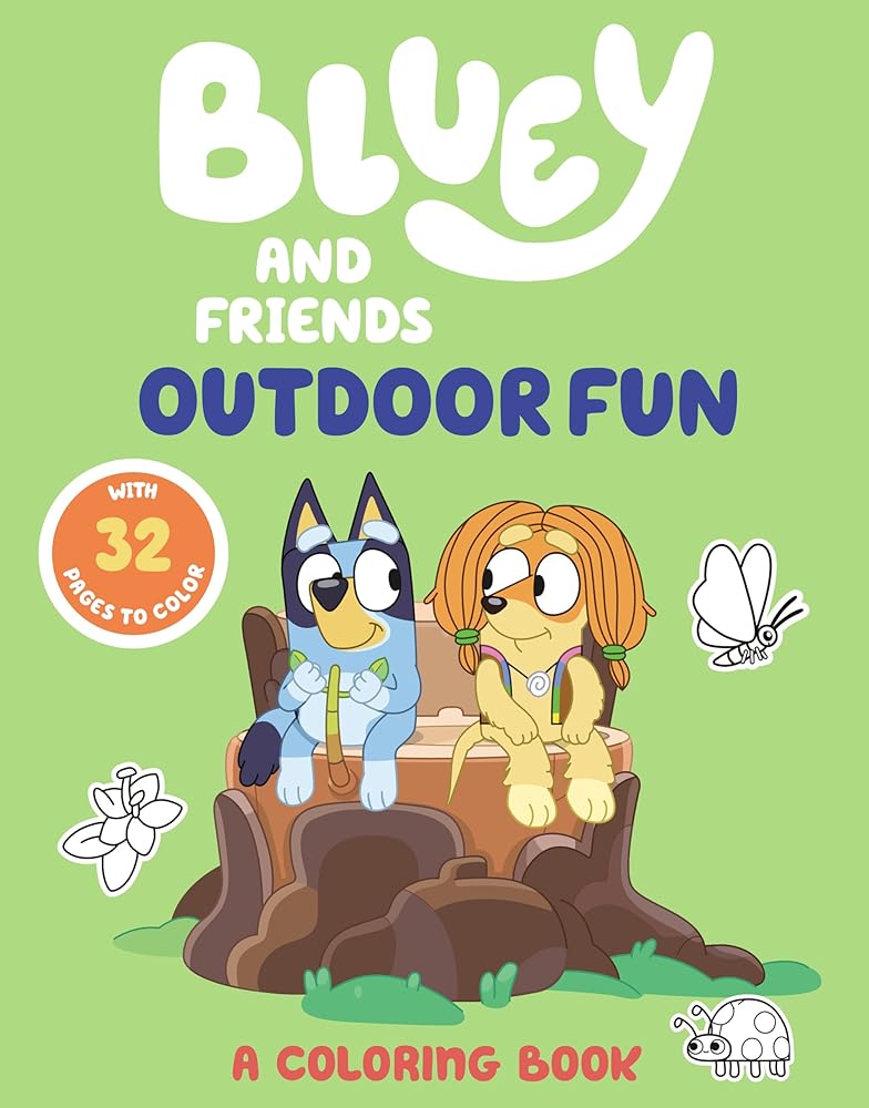 Bluey and Friends: Outdoor Fun: A Coloring Book cover image