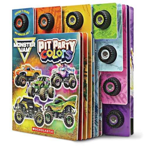 Pit Party Colors (Monster Jam Interactive Board Book with Tabs) cover image