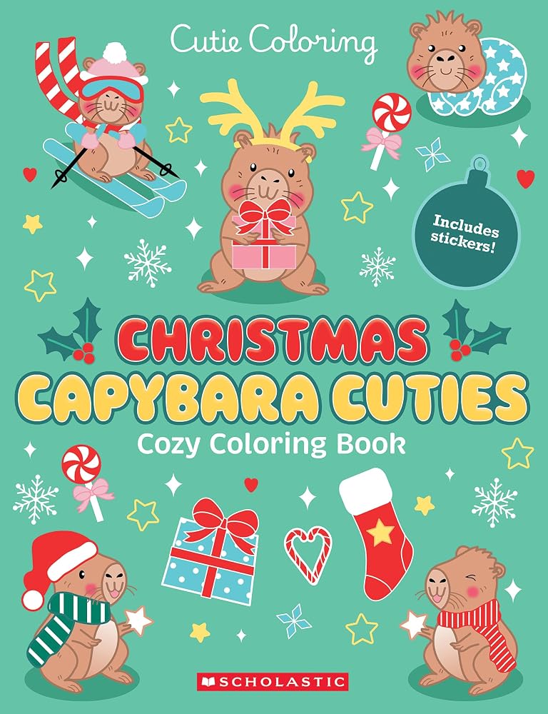 Capybara Christmas Cuties (Color & Chill) (Cutie Coloring) cover image