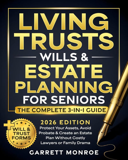 Living Trusts, Wills & Estate Planning for Seniors - The Complete 3-in-1 Guide: Protect Your Assets, Avoid Probate & Create an Estate Plan Without Costly Lawyers or Family Drama (+Will & Trust Forms) cover image