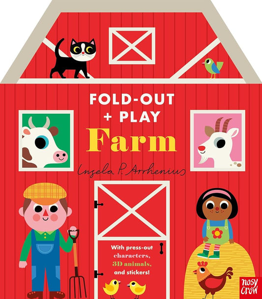Fold-Out + Play: Farm: Build your own 3D farm with interactive play pieces and stickers cover image