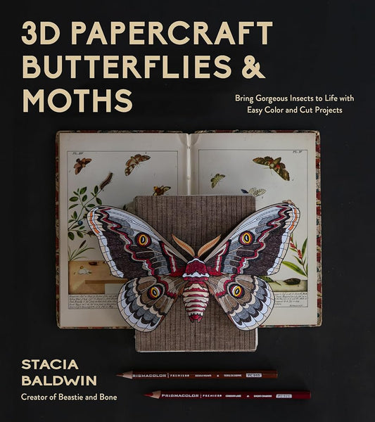 3D Papercraft Butterflies and Moths: Bring Gorgeous Insects to Life with Easy Color and Cut Projects cover image