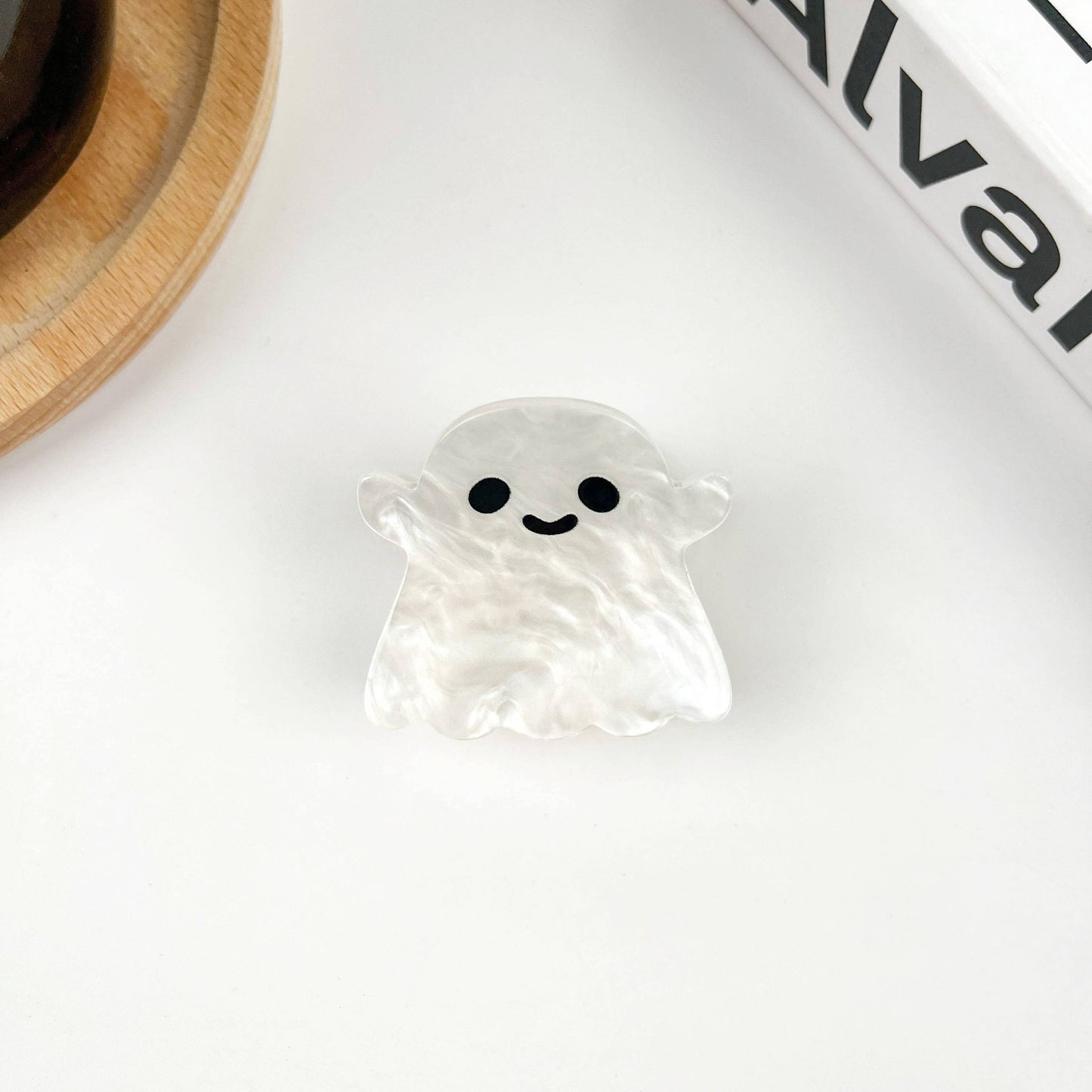 White Ghost Hair Claw,Halloween Hair Clip