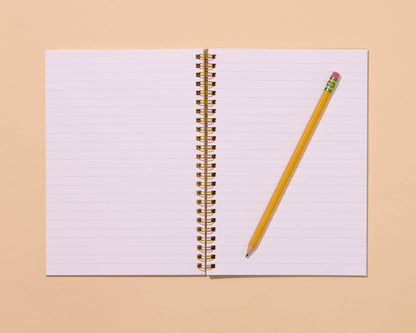 Modern Trendy Letterpress A5 Spiral Notebook — Sardine Fish