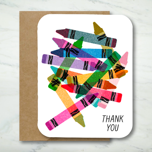 Crayon Thank You Card
