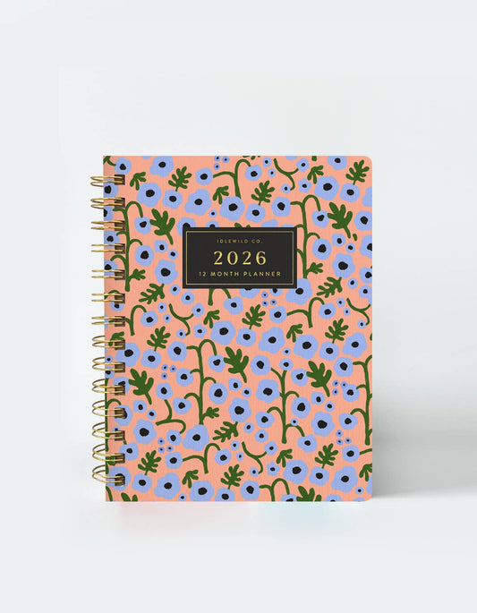 2026 Pocket Size Planner, Coral Floral