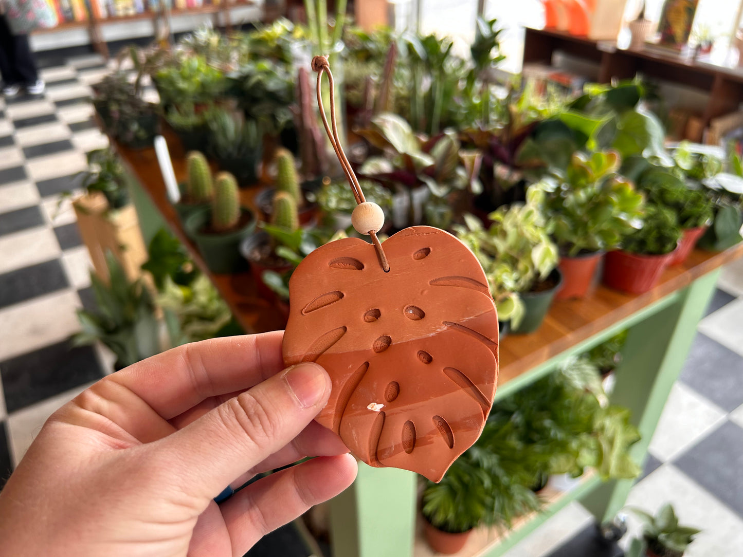 Clay Monstera Leaf Ornaments