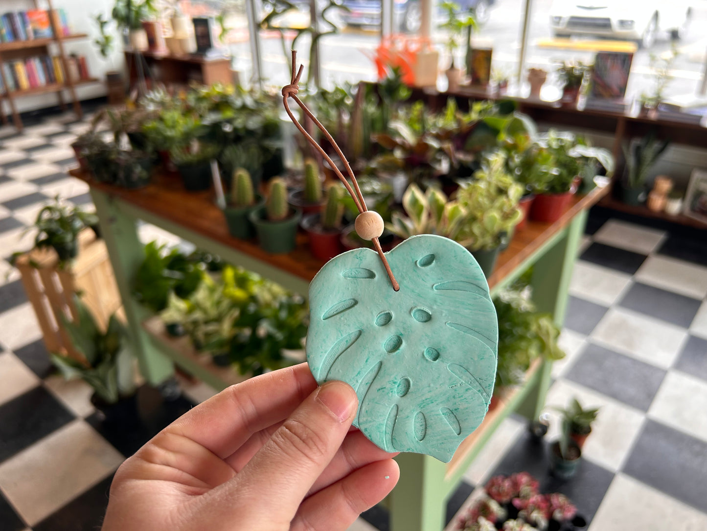 Clay Monstera Leaf Ornaments