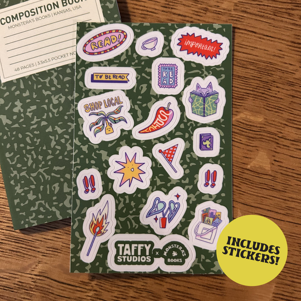Mini Composition Notebook - with Stickers