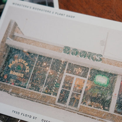 Postcard - Snowy Bookstore