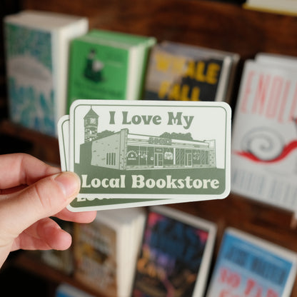 I love My Local Bookstore - Storefront Sticker