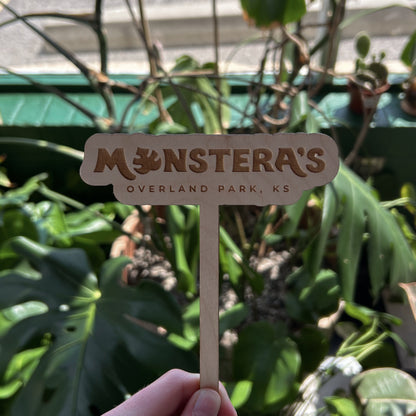 Monstera's Books Wooden Plant Markers