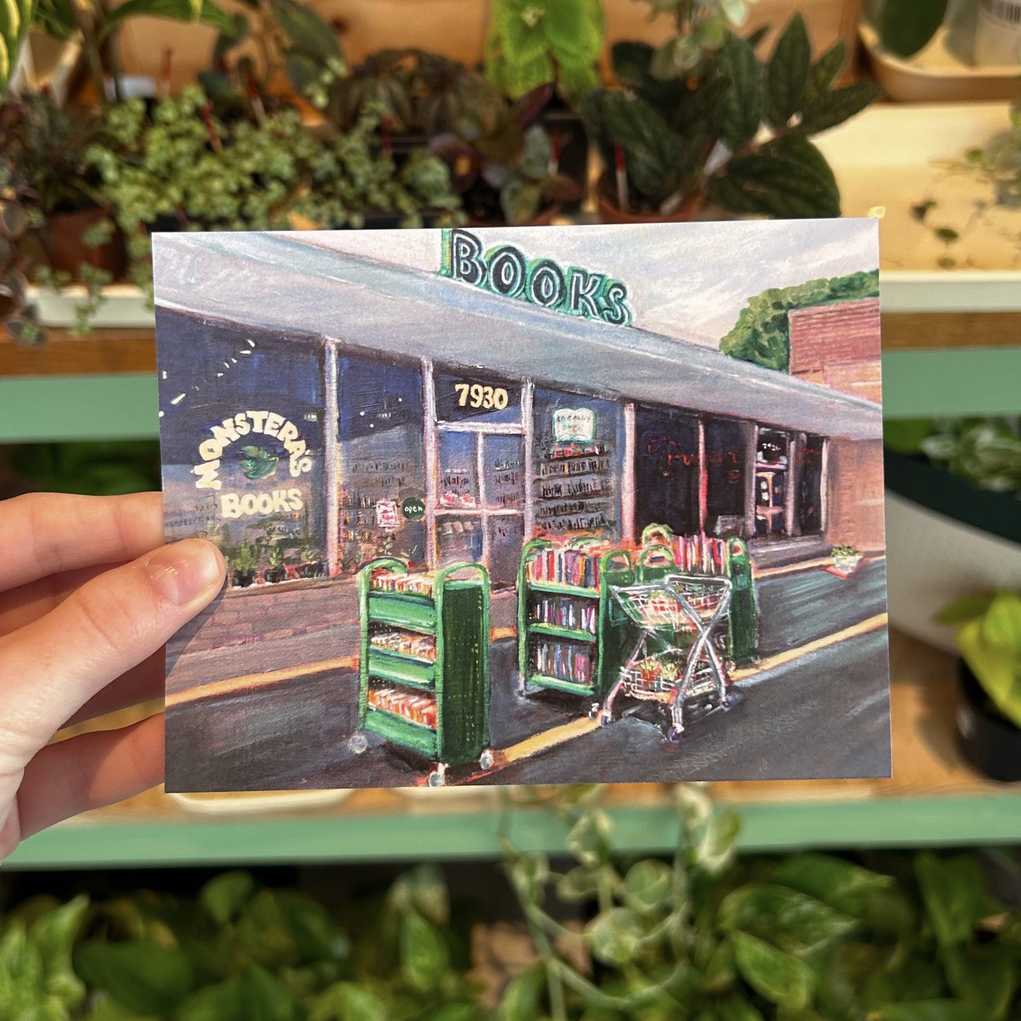 Monstera's Books Postcard
