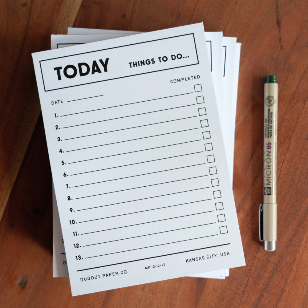 To Do List Notepad - Things To Do