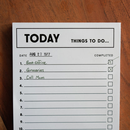 To Do List Notepad - Things To Do