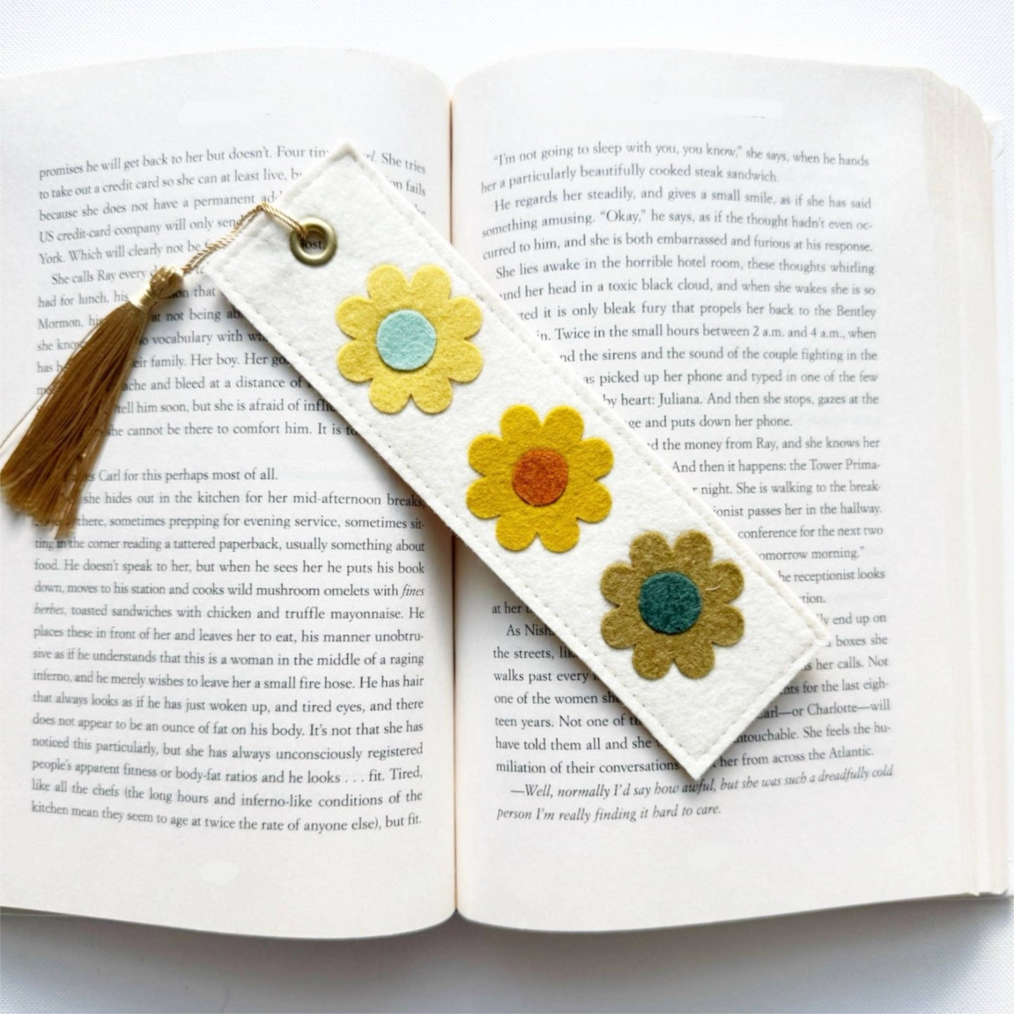 Fall Flowers Felt Bookmark 