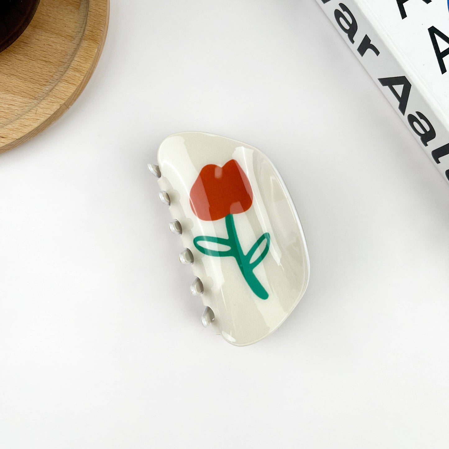 Fashion Flower Claw Clip, Fall Hair Clip