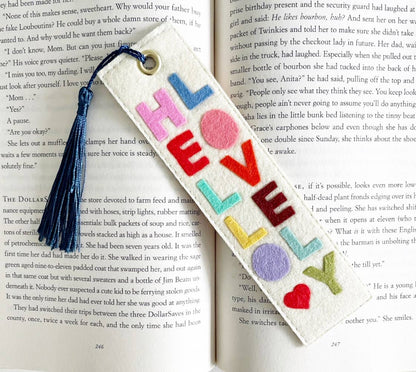 Hello Lovely Felt Bookmark