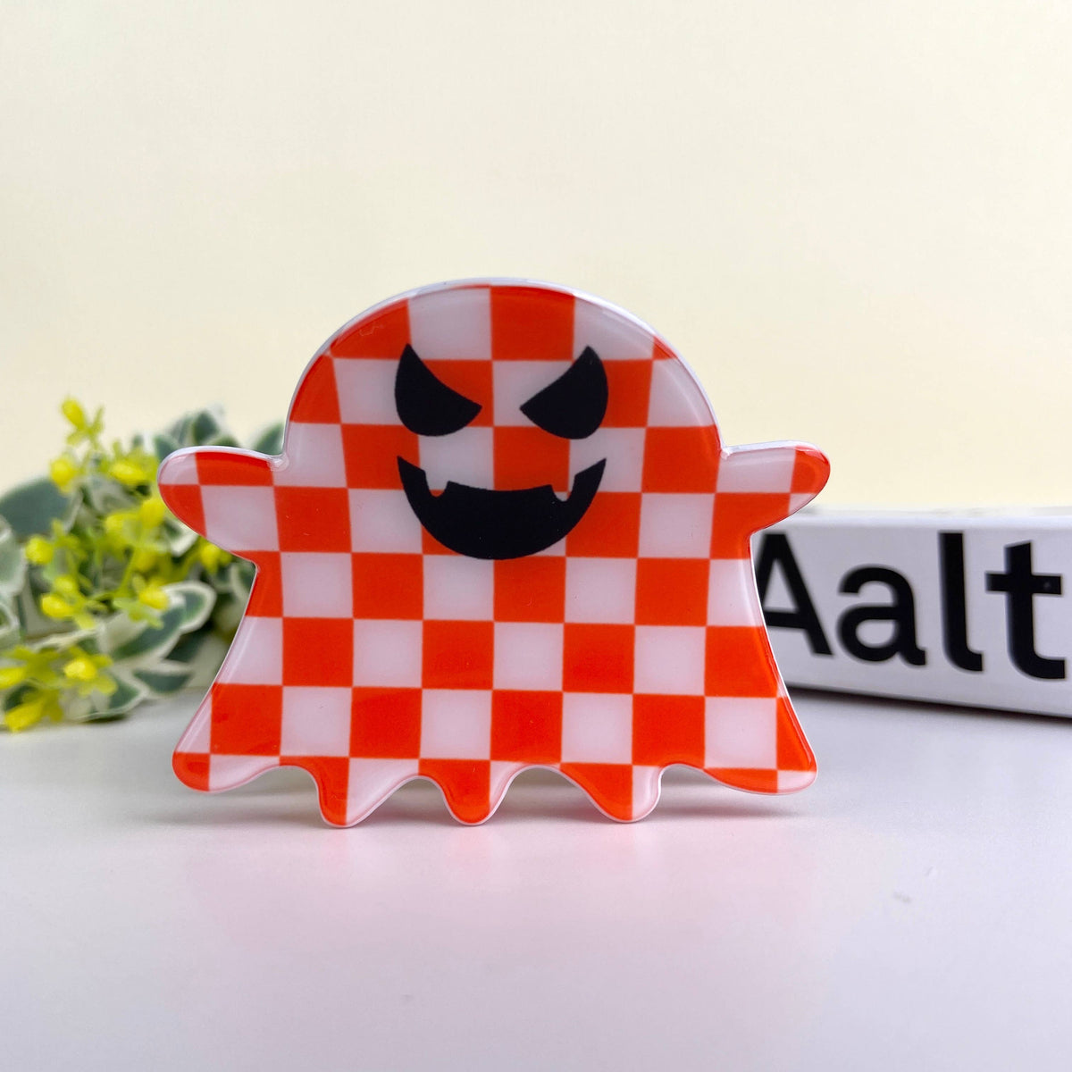 Halloween Cute flower ghost hair claw clip