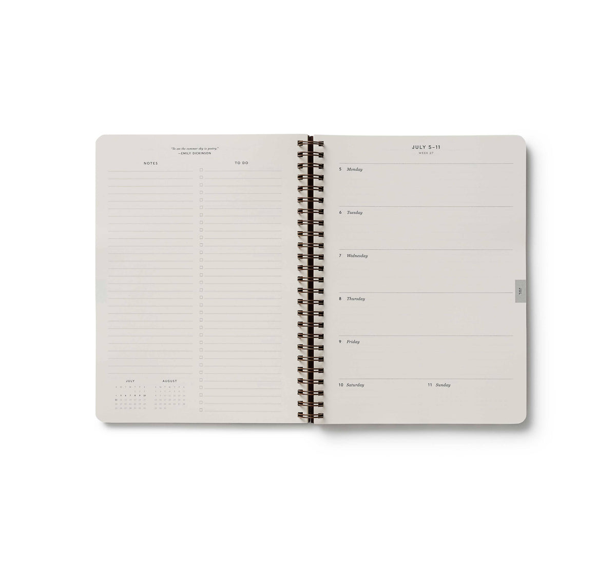 2027 Sage Hydrangea 12-Month Softcover Spiral Planner