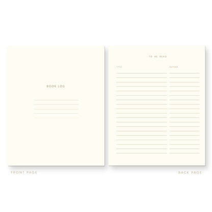 Gingham Pattern Book Log Reading Journal