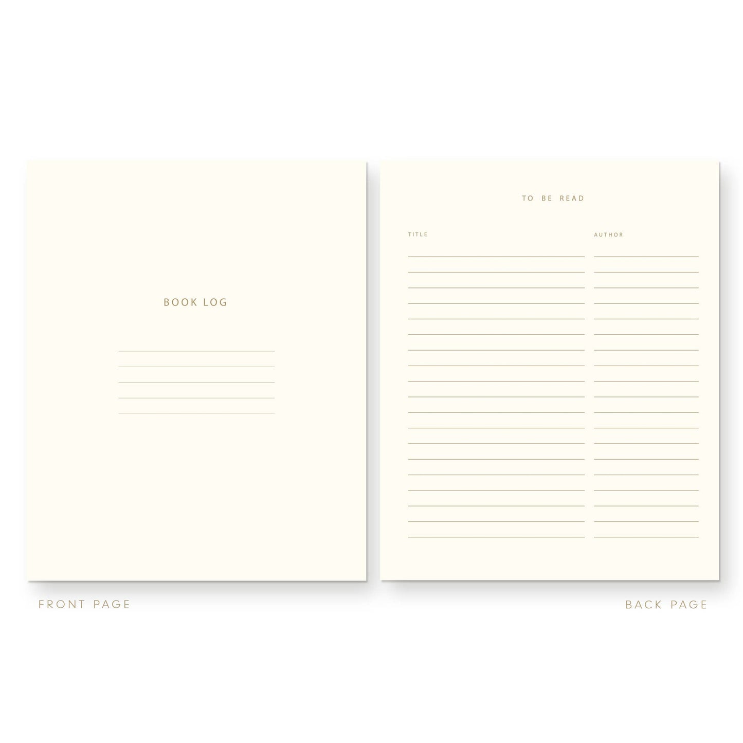 Read and Reviewed Book Log Journal