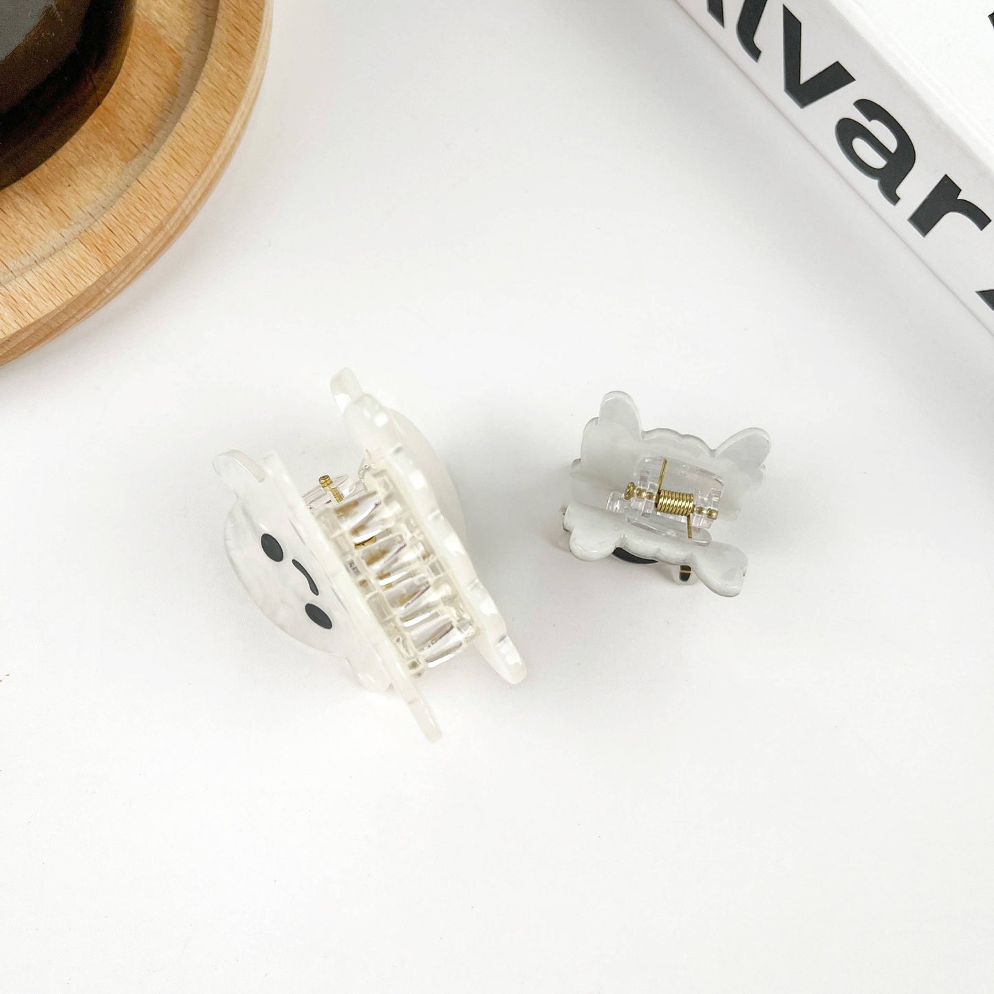 White Ghost Hair Claw,Halloween Hair Clip