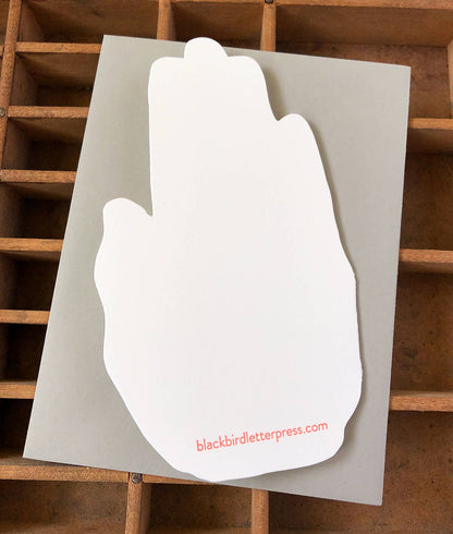 High five hand card