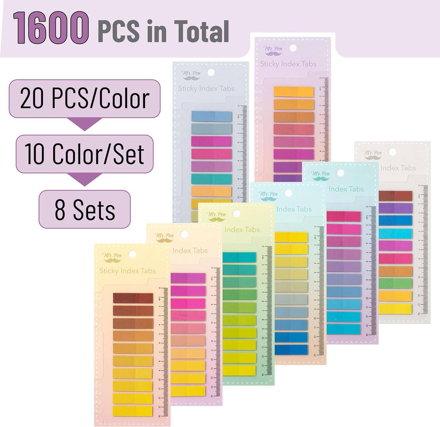 Transparent Sticky Tabs 1600 Count