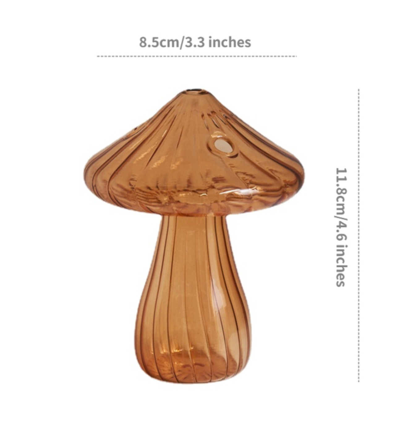 Glass Mushroom Bud Vase