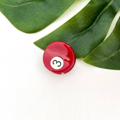 Mini Billiard Ball Acetate Claw Clip, Colorful Hair Clip