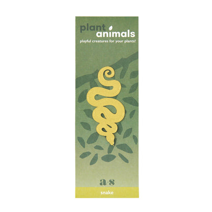 Plant Animal - Snake, botanical decor in brass
