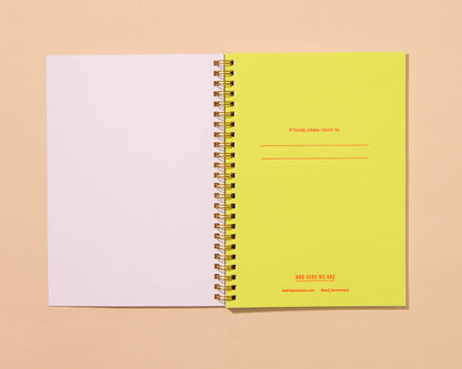 Modern Summer Letterpress Spiral Notebook — Hot Dog Pattern