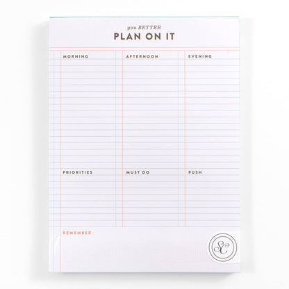 Plan On It 6x8 Notepad