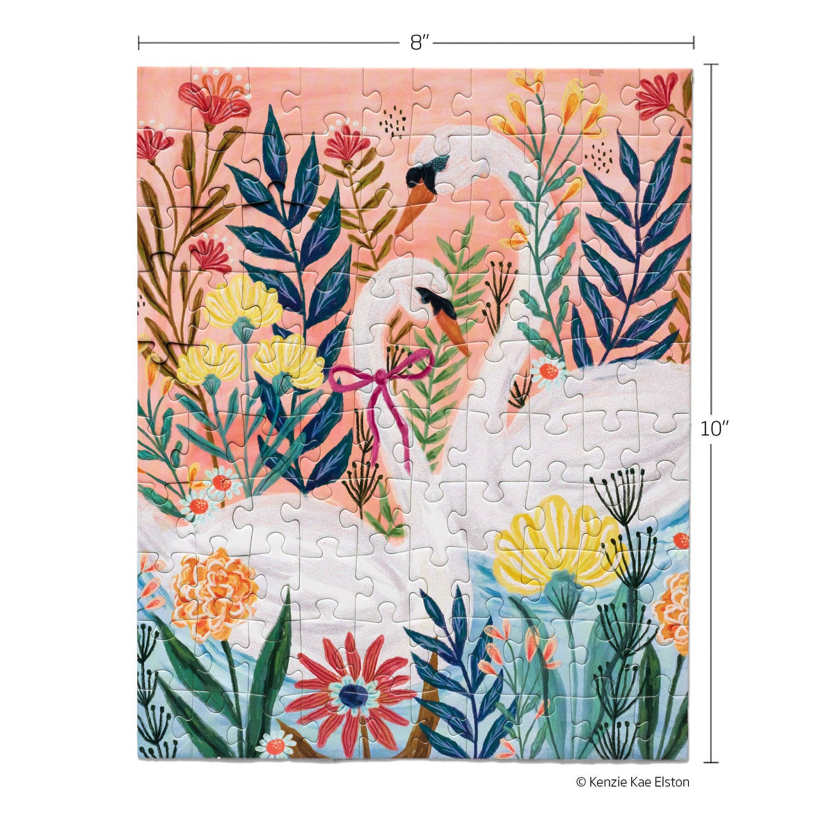 Serene Swans 100 Piece Puzzle Snax, Gift for Her