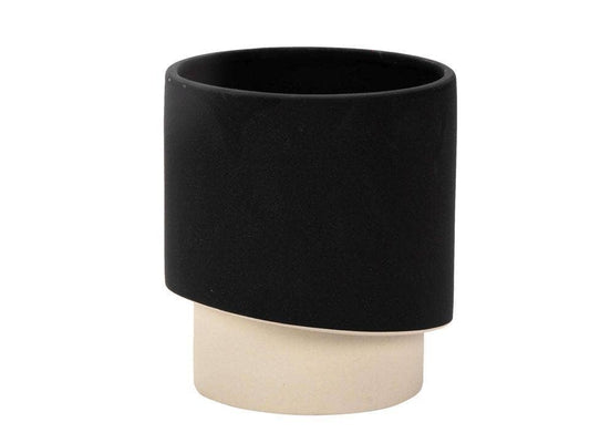 Matte Ceramic 2-Tone Planter,6.25"D x 6.9"H