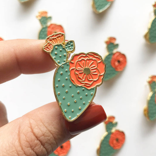 Mercedes Prickly Pear Lapel Pin | Summer Gift + Garden Gift